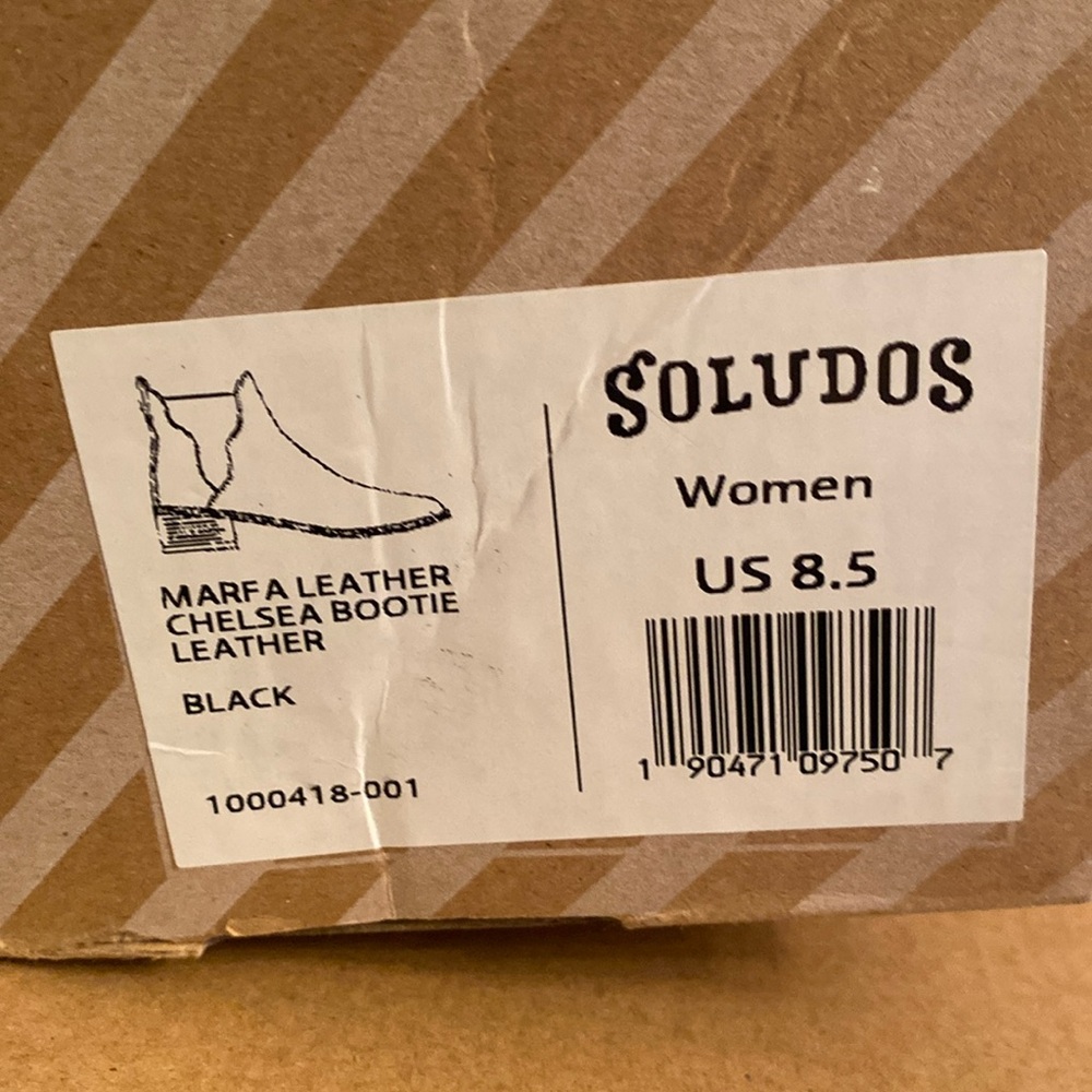 NWT Soludos Chelsea Bootie Marfa Leather in Black Size 8.5 - Picture 7 of 14